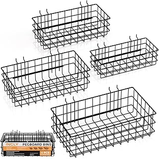 INCLY 4-Pack Pegboard Baskets