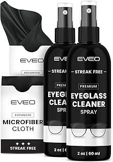 EVEO 2 Pack Eyeglass Cleaner