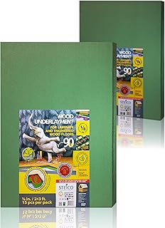 Wood Fiber Flooring Underlayment, 3mm (1/8 Inch) Thickness - 180 Sq Ft, Natural Soundproofing Insulation, for Laminate, Vinyl, LVT, LVP, or Hardwood