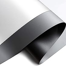 Projector Screen Material Fabric 14x24 inches Color Swatch Black Backing 4K Ultra HD Front Projection EVA Polymer Material Samples (G/W)