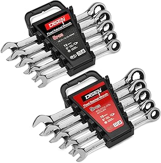 DISEN 10Pcs Ratcheting Wrench Set