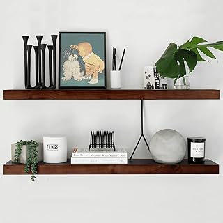 Homeforia Walnut Floating Shelves