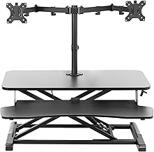 VIVO Adjustable Dual Monitor Desk