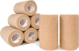 Beige Cohesive Bandage Wrap Pack