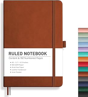 RETTACY A5 Leather Journal Notebook