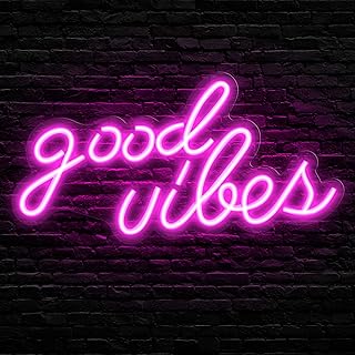 Pink Good Vibes Neon Sign