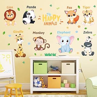 Jungle Animal Educational Wall Decals