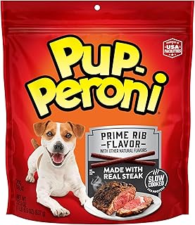 Pup-Peroni Dog Treats, Prime Rib Flavor, 22.5 Ounce, Made with Real Steak