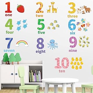 Arabic Animal Number Wall Decal