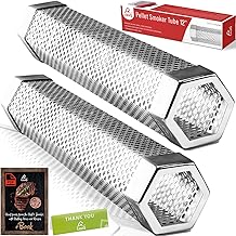 Premium Pellet Smoker Tube 12" (Set of 2) - 5 Hours of Billowing Smoke, Hot or Cold Smoking, for Any Grill or Smoker, An Easy and Safe Way to Provide Smoking, Free eBook Grilling Ideas & Recipes