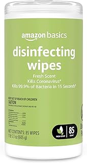 Amazon Basics Fresh Disinfecting Wipes