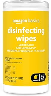 Amazon Basics Lemon Disinfecting Wipes