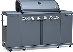 6-Burner Outdoor Kitchen Island