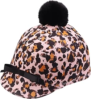 Harrison Howard Equestrian Riding Helmet Cover with Cute Bow Cover ONLY, Helmet NOT Included
