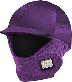 Harrison Howard Equestrian Helmet Cover with Fleece Neck Winter Riding Helmet Cover