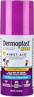 Dermoplast Kids Sting-Free First Aid Spray, Antiseptic & Analgesic Spray for Minor Cuts, Scrapes and Burns, 2 Ounce