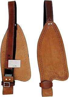Trail Western Rodeo Saddle FENDERS Snake Tooled Medium Oil Leather Horse TACK