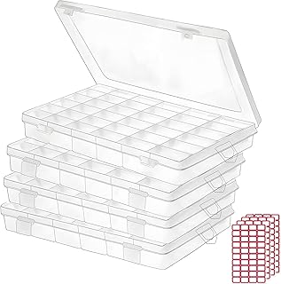 36-Grid Clear Organizer Boxes (4-Pack)