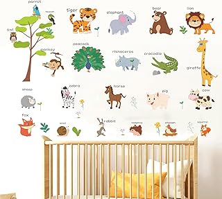 Educational Animal Wall Stickers