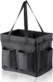 Car Trunk Organizer Multifunctional Storage Toolbox Carry Griddle,Large Grill Utensils Accessory Grilling Tools Basket Carrying Caddy Tool Tote Bag Storage Box Camp Cooking bbq Outdoor(Black)