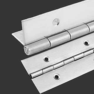 2 Piece 2" x 20" Stainless Steel Piano Hinge, 0.060" / 1/16" Thick Heavy Duty With Holes, Silver Continuous Hinges for Wood Furniture Mailbox Tool/Storage Boxes Cabinets Door
