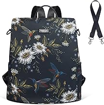 Fmeida Backpack Purse for Women Travel Anti-Theft Backpack Nylon Waterproof Daypack Fashion College Bookbag Cute Hummingbird