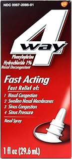 4 Set of 3 pk. 4 Way Nasal Decongestant Nasal Spray, Fast Acting, 1 Fl Oz