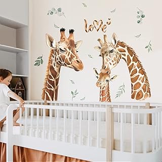 Giraffe Family Nursery Decals