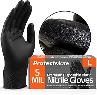 Black Nitrile Food Prep Gloves