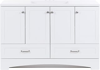 Emlyn 48' White Bathroom Vanity