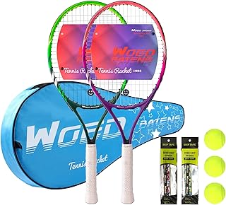 19" 23" 25" Kids Tennis Racket Junior/Youth Tennis Racquet with Tennis Ball Carry Bag Overgrips Vibrations Dampers&hellip;