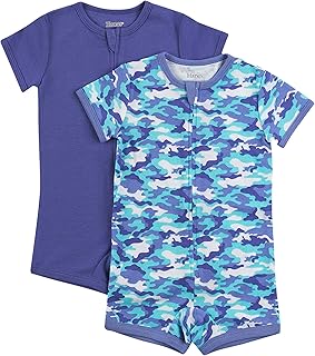Baby Rompers, Ultimate Zippin Short Sleeve Romper for Boys & Girls, 2-Pack