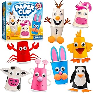 Arts and Crafts Kit for Kids Ages 3, 4, 5, 6 &ndash; Create 8 Cute Animal Projects &ndash; Gift Set for Girls & Boys