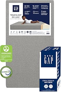 GAP babyGap TrueSleep 2-Stage Deluxe Crib and Toddler Mattress - Waterproof - GREENGUARD Gold Certified &ndash; Temperature Regulating &ndash; Moisture Wicking