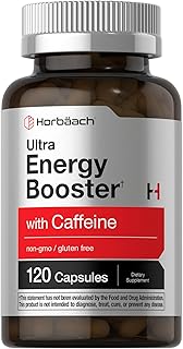 Horb&auml;ach Energy Supplement | 120 Capsules | with Caffeine, Ginseng & Vitamin B12 | Daily Energy Booster Pills | Non-GMO, Gluten Free