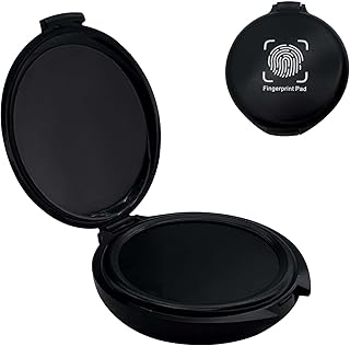 Portable Black Fingerprint Ink Pad