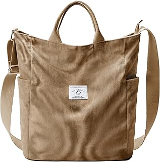 KALIDI Corduroy Messenger Tote