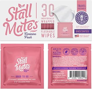 Stall Mates Flushable Feminine Wipes