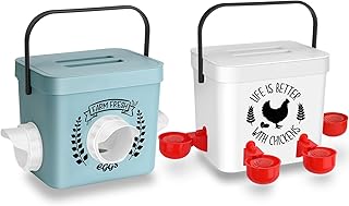 Automatic Hanging Chicken Feeder-Waterer Set