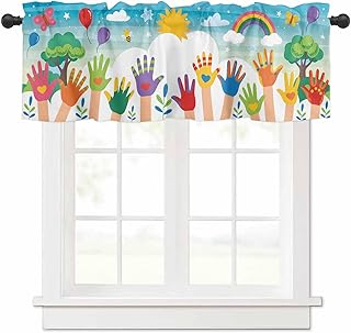 Kids' Bee & Rainbow Curtain Valance