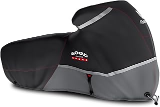 Rosefray Motorcycle Cover 600D Heavy Duty All Season Universal Weather Waterproof Sun Outdoor Protection Durable Night Reflective& 96" XXL Vehicle Cover/Gray