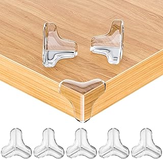 8 Pack Large Clear Corner Protectors for Baby Proofing Furniture - Table Edge Guards and Bumpers