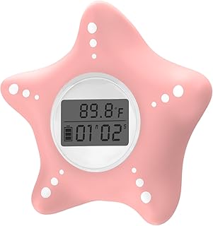 Safety Baby Bath Thermometer with Upgraded Chip, Digital Water Thermometer for Infants Bathtub, Accurate Temperature Testing and Color Alarm, Switching Between ? and ?