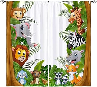 Jungle Animal Kids Thermal Curtains