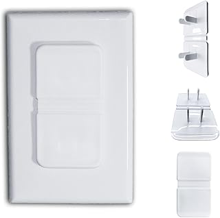 White Double Outlet Covers Baby Proofing (10 Pack, 20 Sockets) | Baby Proof Plug Covers for Electrical Outlets | Safe & Secure Baby Safety Products | Childproof Socket Covers Protect Toddlers & Babies