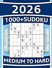 1000+ Sudoku Puzzles for Adults: Medium to Hard Sudoku Puzzles with Detailed Step-by-step Solutions and Hints When You Get Stuck (SUDOKU LADDER)