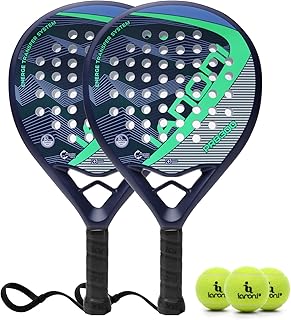 Padel Racket Carbon Fiber Surface with EVA Memory Flex Foam Core Lightweight Padel Racquet