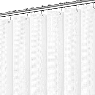 White Waffle Shower Curtain