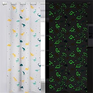 Glowing Dinosaur Kids Curtains