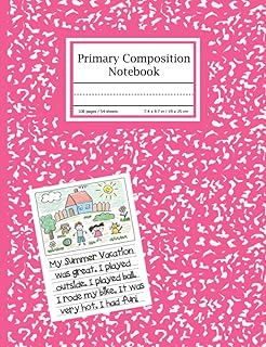 K-2 Pink Marble Composition Notebook